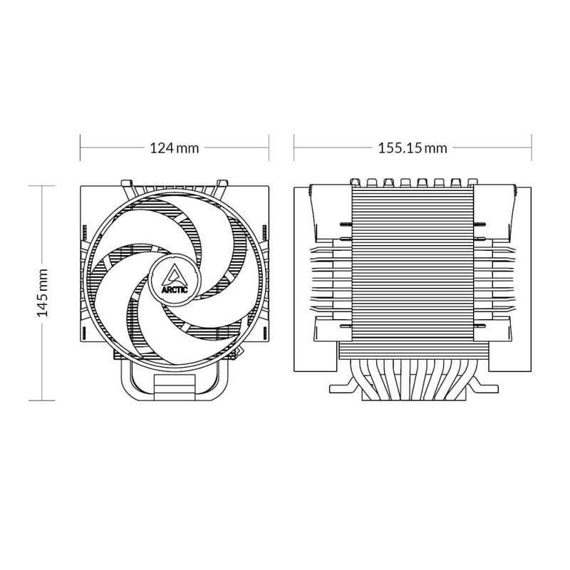Кулер процесорний Arctic 4U-M Ampere (ACFRE00171A)