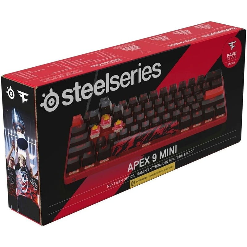 Ігрова клавіатура SteelSeries Apex 9 Mini UA Faze Clan Edition (64853)