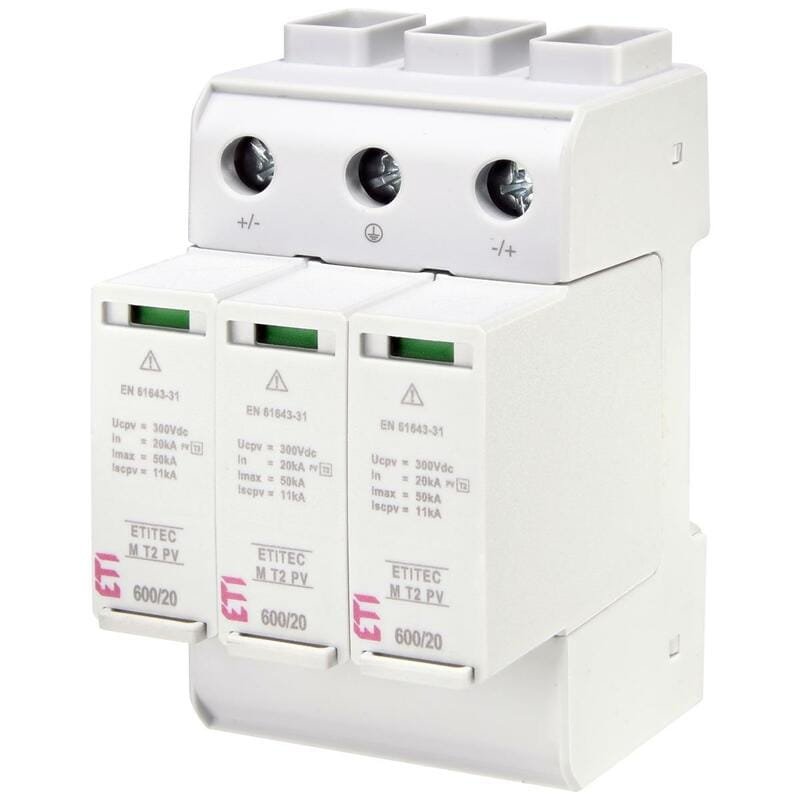 Ограничитель перенапряжения ETI ETITEC M T2 PV 600/20 Y (2440735)