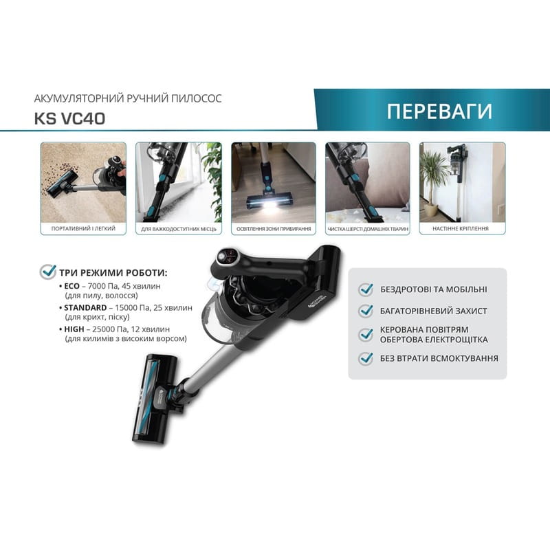 Аккумуляторный пылесос Konner&Sohnen KS VC40