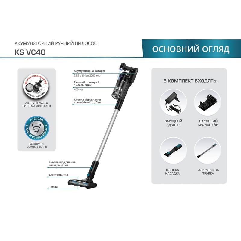 Аккумуляторный пылесос Konner&Sohnen KS VC40