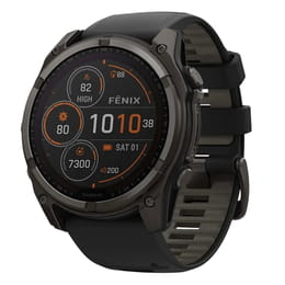 Смарт-часы Garmin Fenix 8 47mm Sapphire Solar Carbon Gray DLC Titanium with Black Silicone (010-02906-70)