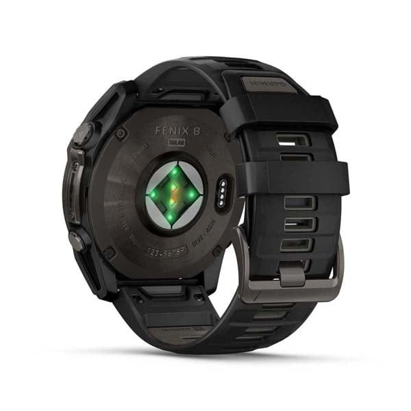 Смарт-часы Garmin Fenix 8 47mm Sapphire Solar Carbon Gray DLC Titanium with Black Silicone (010-02906-70)