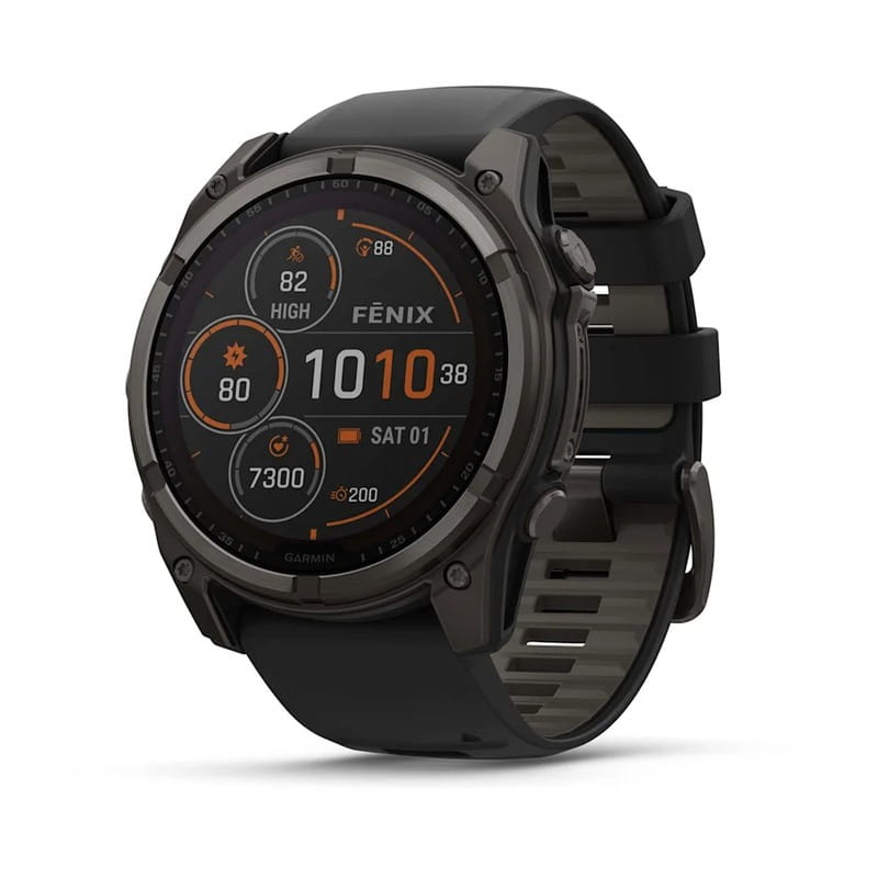 Смарт-часы Garmin Fenix 8 47mm Sapphire Solar Carbon Gray DLC Titanium with Black Silicone (010-02906-70)