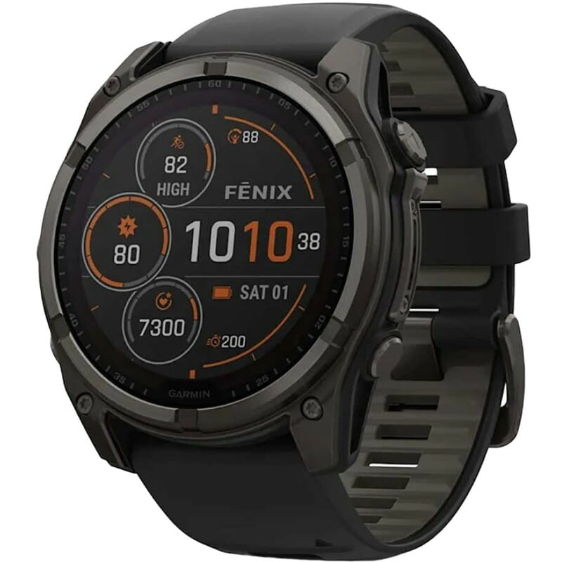 Смарт-годинник Garmin Fenix 8 51mm Sapphire Solar Carbon Gray DLC Titanium with Black Silicone (010-02907-70)