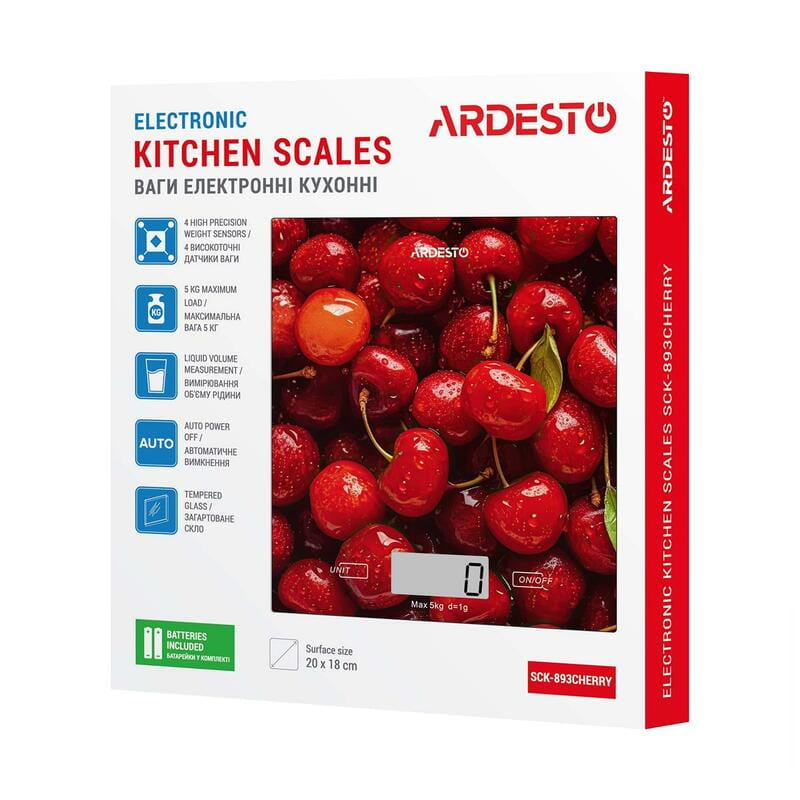 Весы кухонные Ardesto SCK-893CHERRY