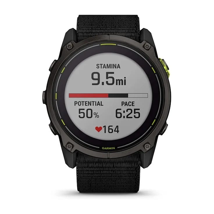 Смарт-годинник Garmin Enduro 3 Carbon Gray DLC Titanium with Black Nylon (010-02751-00)