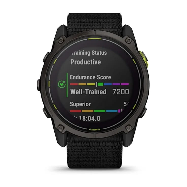 Смарт-годинник Garmin Enduro 3 Carbon Gray DLC Titanium with Black Nylon (010-02751-00)