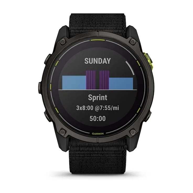 Смарт-часы Garmin Enduro 3 Carbon Gray DLC Titanium with Black Nylon (010-02751-00)