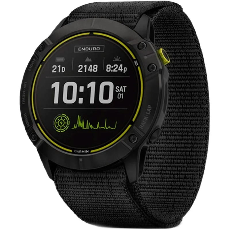 Смарт-годинник Garmin Enduro 3 Carbon Gray DLC Titanium with Black Nylon (010-02751-00)