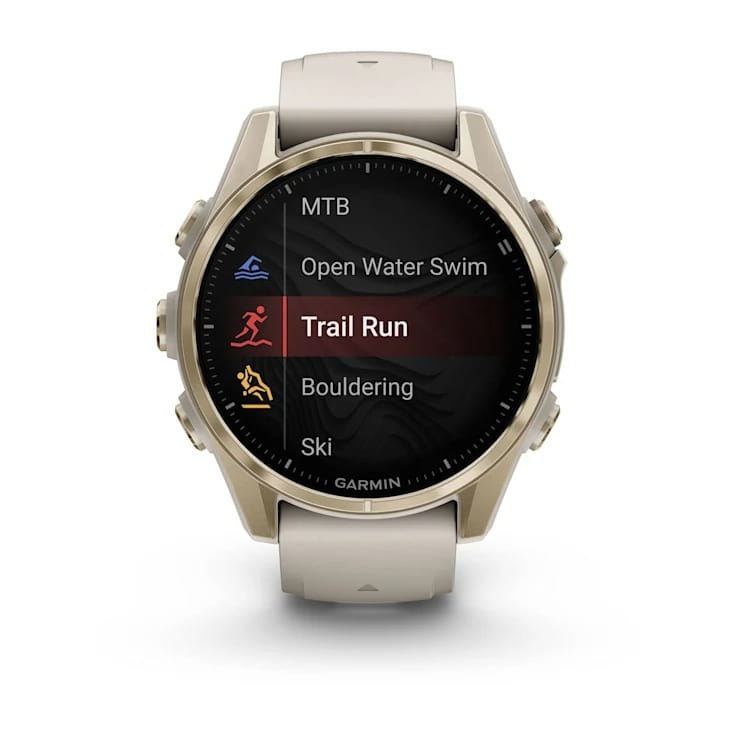 Смарт-часы Garmin Fenix 8 43mm AMOLED Sapphire Soft Gold with Fog Gray Silicone (010-02903-18)