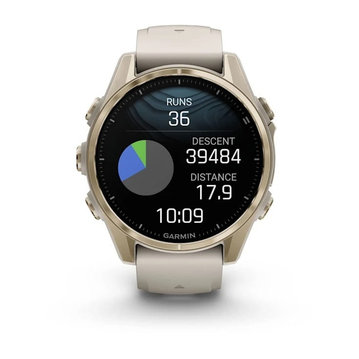 Смарт-часы Garmin Fenix 8 43mm AMOLED Sapphire Soft Gold with Fog Gray Silicone (010-02903-18)