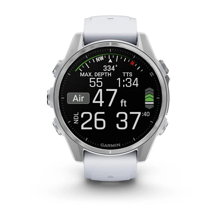 Смарт-часы Garmin Fenix 8 43mm AMOLED Silver with Whitestone Silicone (010-02903-06)