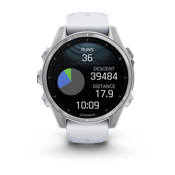 Смарт-часы Garmin Fenix 8 43mm AMOLED Silver with Whitestone Silicone (010-02903-06)