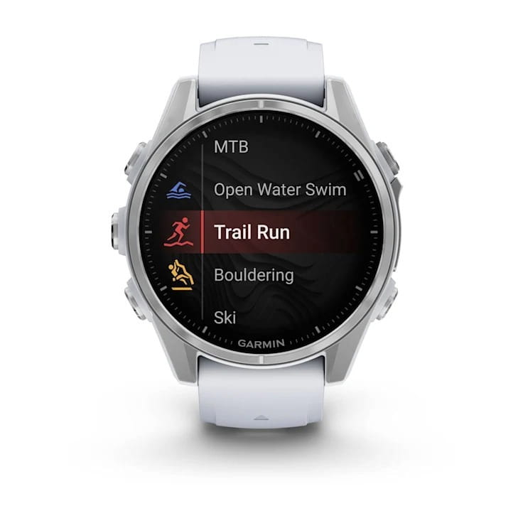 Смарт-годинник Garmin Fenix 8 43mm AMOLED Silver with Whitestone Silicone (010-02903-06)