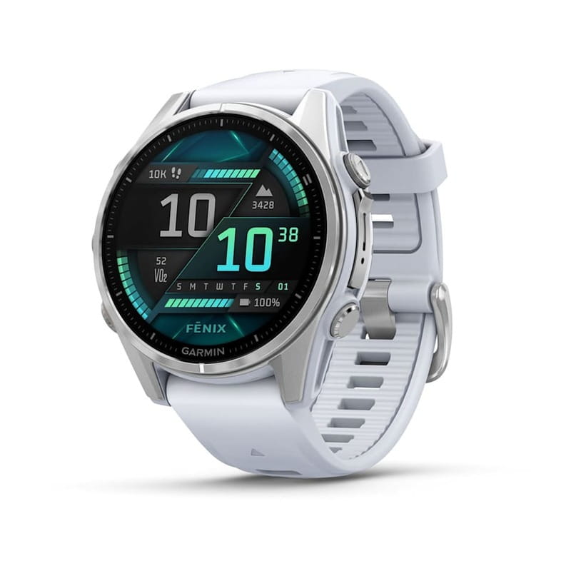 Смарт-часы Garmin Fenix 8 43mm AMOLED Silver with Whitestone Silicone (010-02903-06)