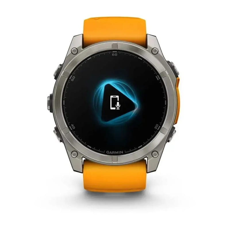 Смарт-часы Garmin Fenix 8 47mm AMOLED Sapphire Graphite DLC Titanium with Spark Orange Silicone (010-02904-19)