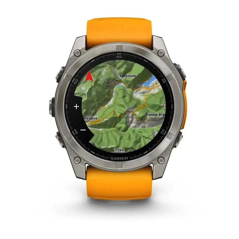 Смарт-часы Garmin Fenix 8 47mm AMOLED Sapphire Graphite DLC Titanium with Spark Orange Silicone (010-02904-19)