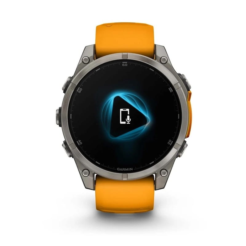 Смарт-годинник Garmin Fenix 8 47mm AMOLED Sapphire Graphite DLC Titanium with Spark Orange Silicone (010-02904-19)