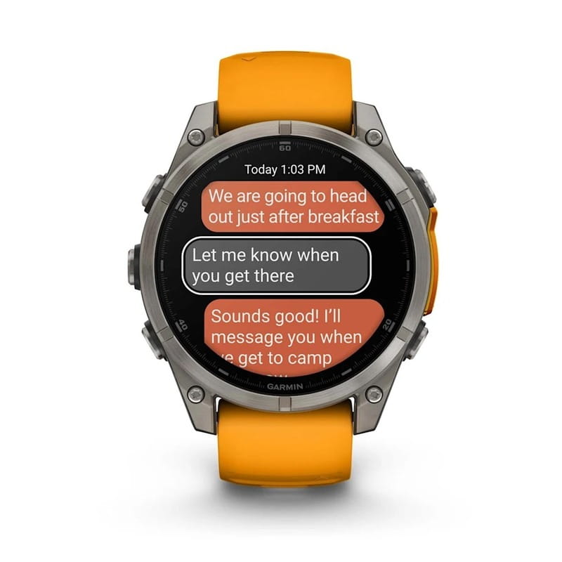 Смарт-годинник Garmin Fenix 8 47mm AMOLED Sapphire Graphite DLC Titanium with Spark Orange Silicone (010-02904-19)