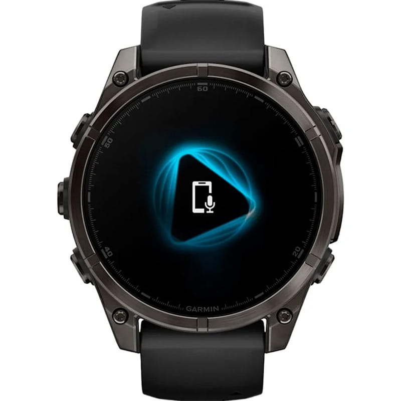 Смарт-часы Garmin Fenix 8 47mm AMOLED Sapphire Carbon Gray DLC Titanium with Black Silicone (010-02904-29)