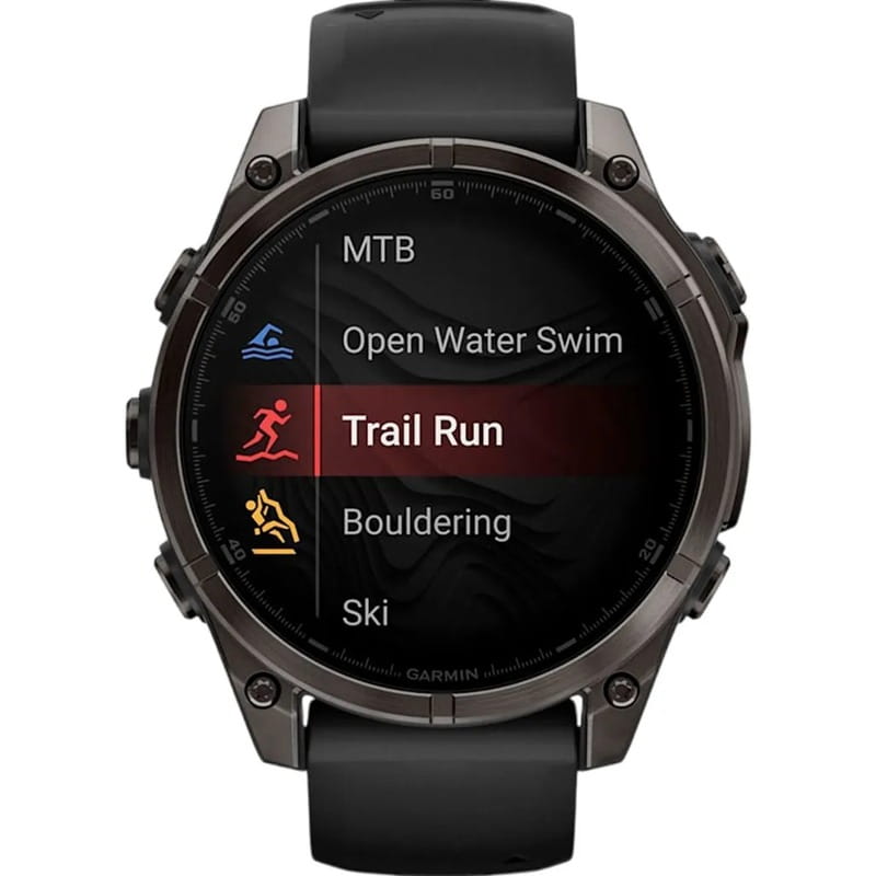 Смарт-часы Garmin Fenix 8 47mm AMOLED Sapphire Carbon Gray DLC Titanium with Black Silicone (010-02904-29)