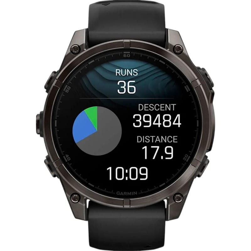 Смарт-часы Garmin Fenix 8 47mm AMOLED Sapphire Carbon Gray DLC Titanium with Black Silicone (010-02904-29)