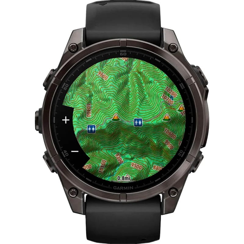 Смарт-часы Garmin Fenix 8 47mm AMOLED Sapphire Carbon Gray DLC Titanium with Black Silicone (010-02904-29)