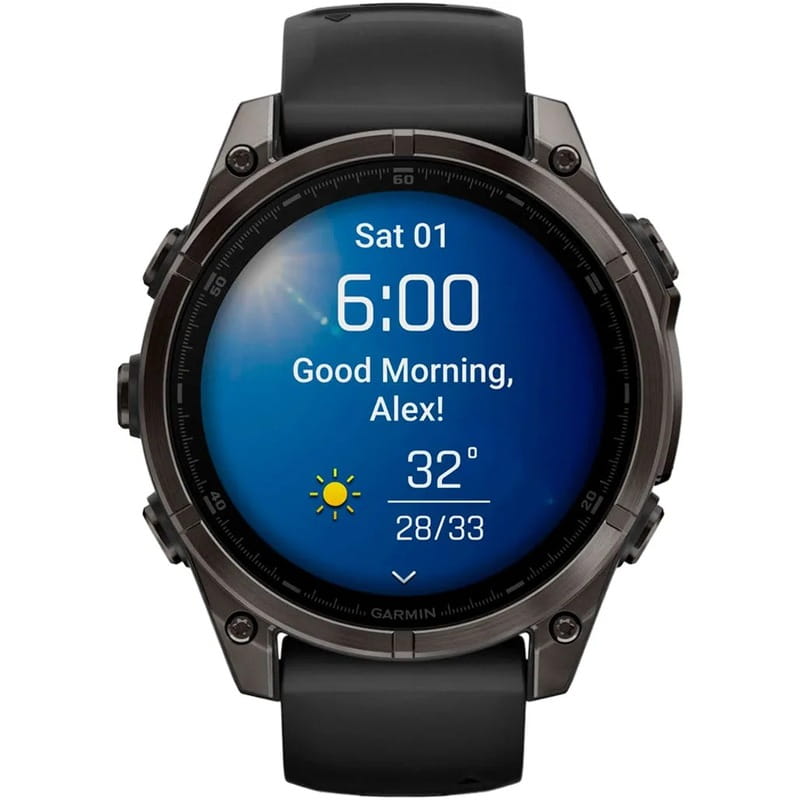 Смарт-часы Garmin Fenix 8 47mm AMOLED Sapphire Carbon Gray DLC Titanium with Black Silicone (010-02904-29)