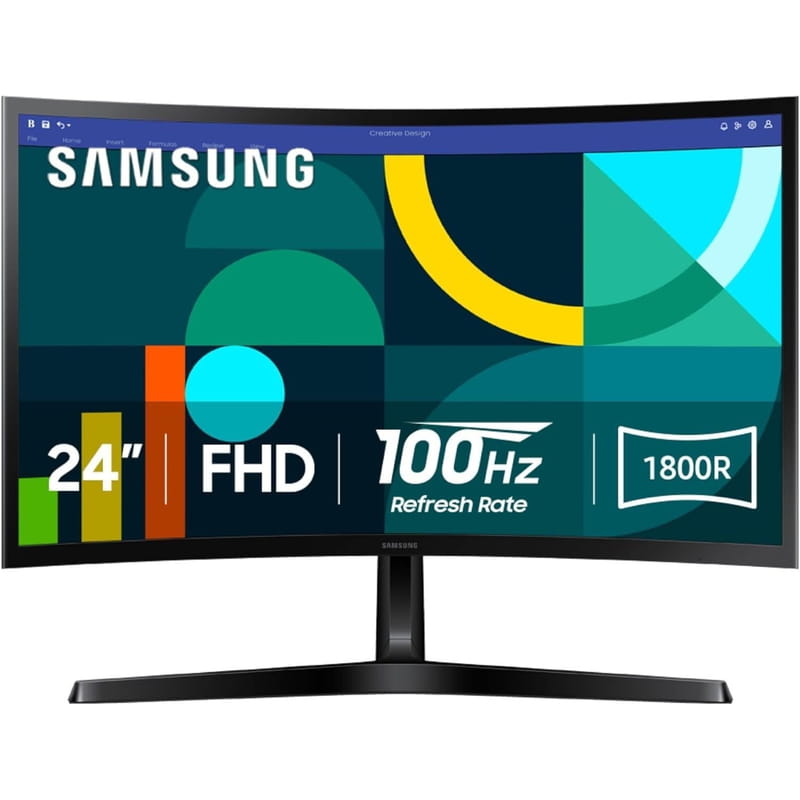 Монитор Samsung 24" LS24D366GA (LS24D366GAIXCI) VA Black Curved 100Hz