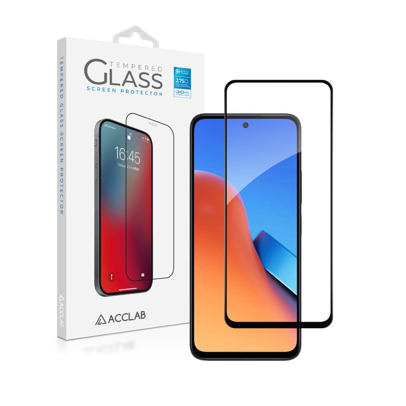 Защитное стекло ACCLAB Full Glue для Xiaomi Redmi 12 Black (1283126573200)