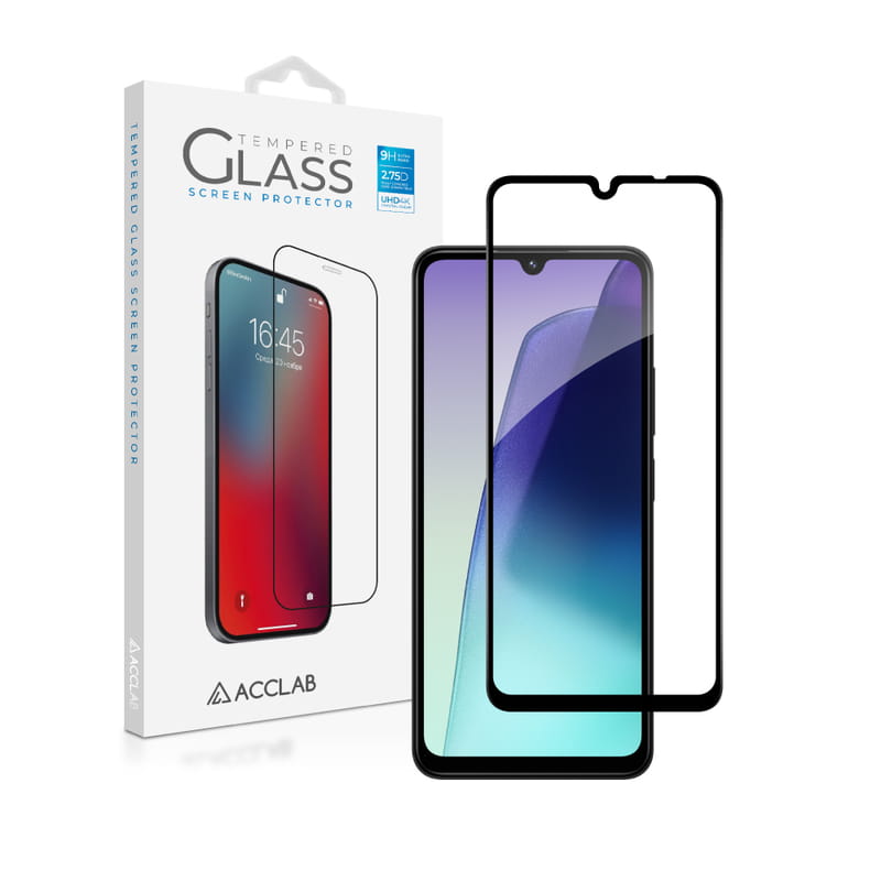 Защитное стекло ACCLAB Full Glue для Xiaomi Redmi 14C Black (1283126598838)
