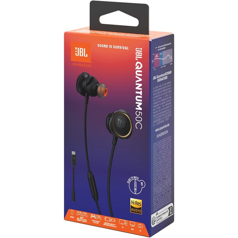 Гарнитура JBL Quantum 50C Black (JBLQTUM50CBLK)