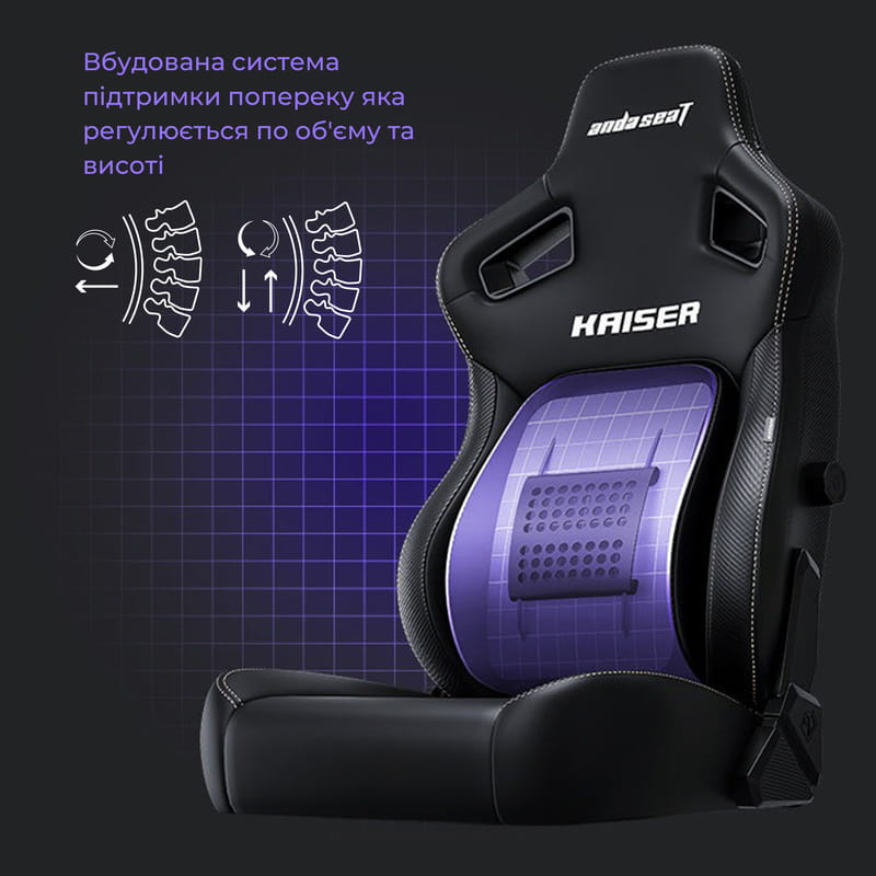 Крісло для геймерів Anda Seat Kaiser 4 Size L Black (AD12YDDC-L-20-B-CF)