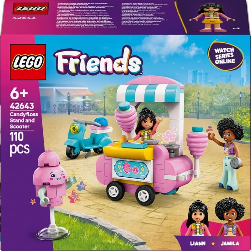 Конструктор LEGO Friends Ятка із солодкою ватою та скутер (42643)