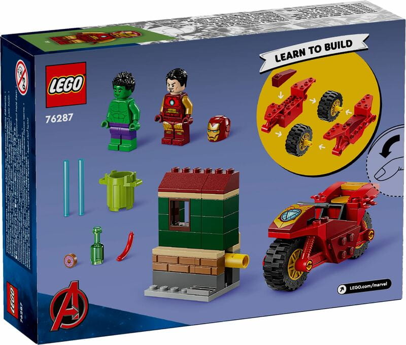 Конструктор LEGO Marvel Железный Человек на мотоцикле и Галк (76287)