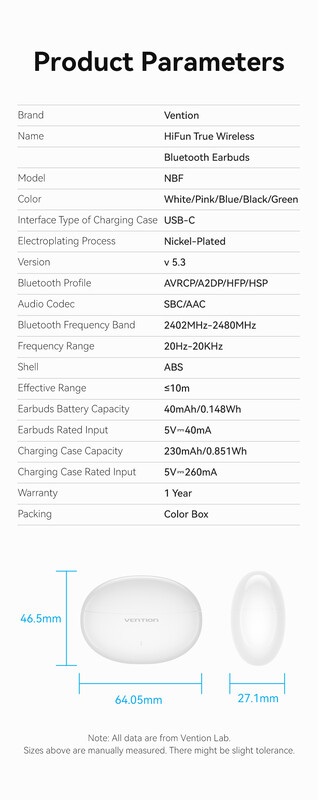 Bluetooth-гарнітура Vention Elf Earbuds E04 White (NBIW0)