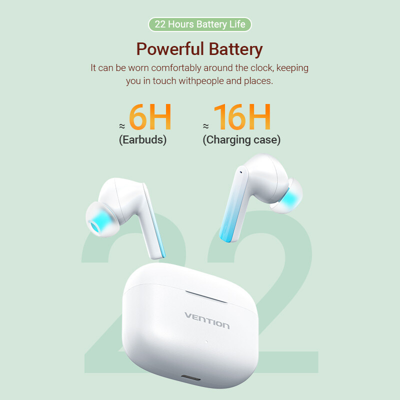Bluetooth-гарнітура Vention Elf Earbuds E04 White (NBIW0)