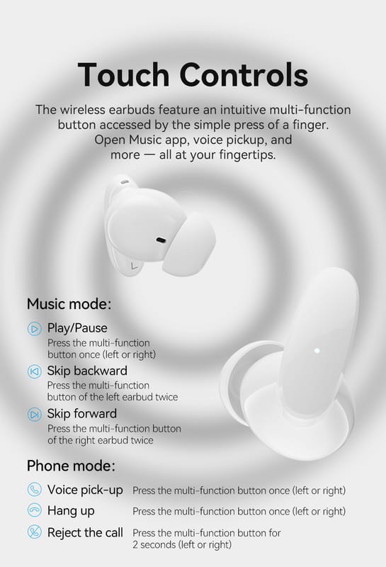 Bluetooth-гарнитура Vention Elf Earbuds E01 White (NBFW0)
