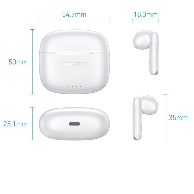 Bluetooth-гарнитура Vention Elf Earbuds E03 White (NBHW0)
