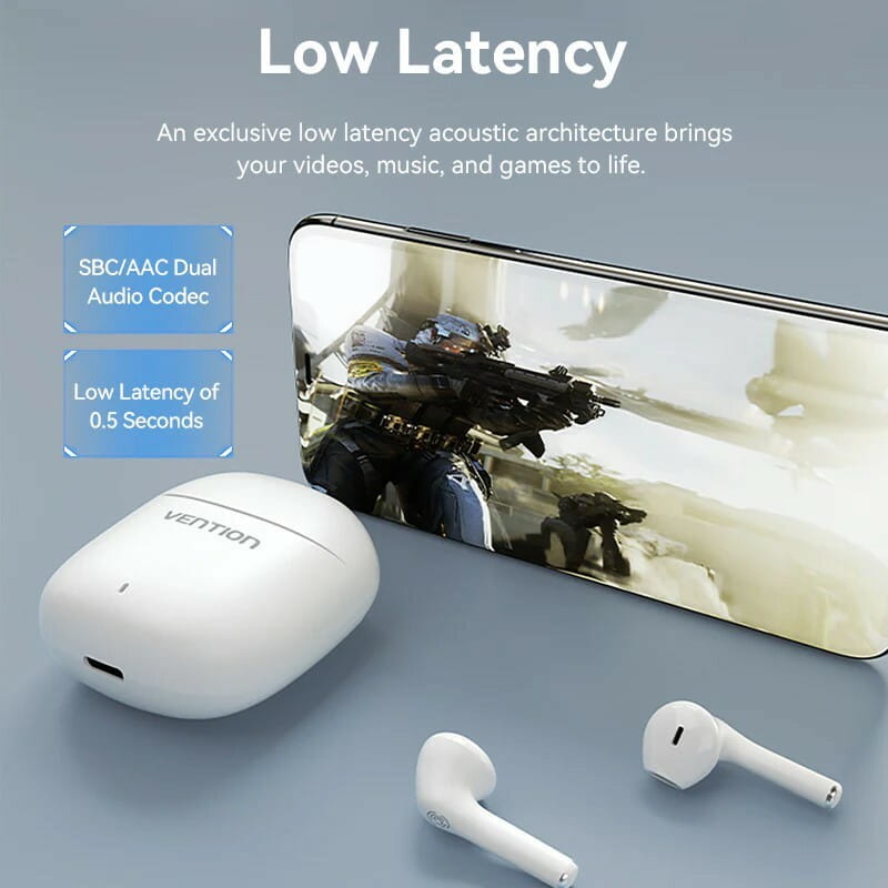 Bluetooth-гарнитура Vention Elf Earbuds E02 White (NBGW0)