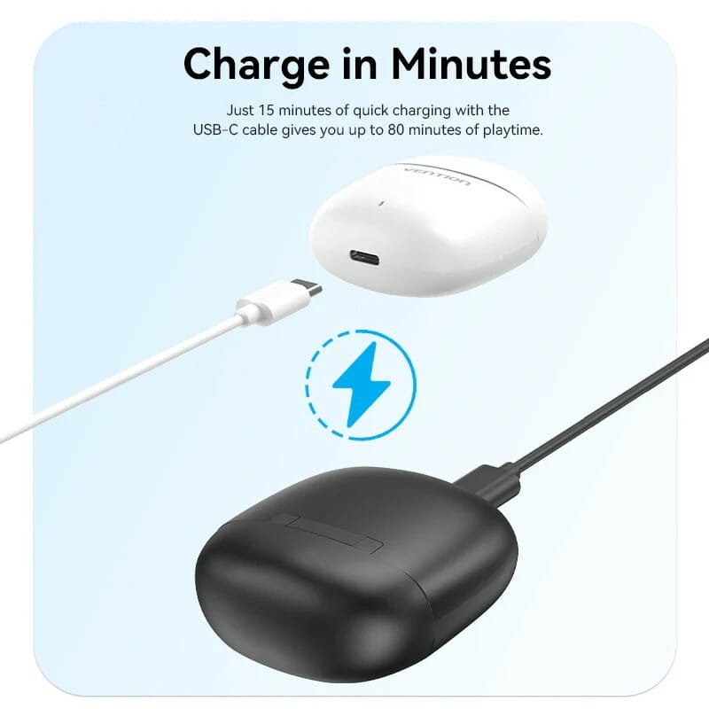 Bluetooth-гарнитура Vention Elf Earbuds E02 White (NBGW0)