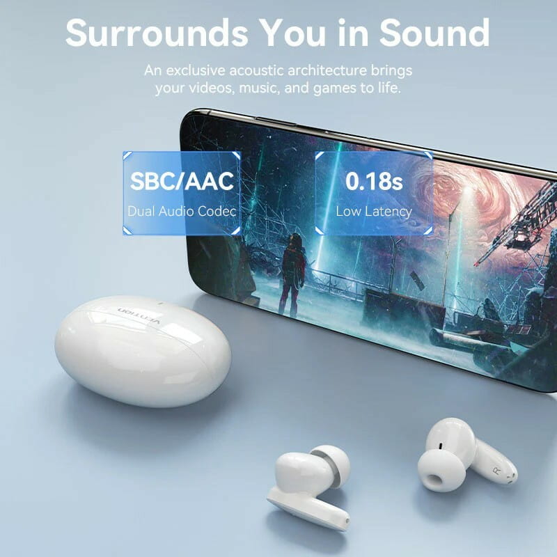 Bluetooth-гарнитура Vention Elf Earbuds E01 Black (NBFB0)