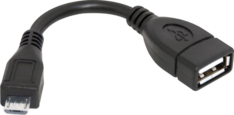 Перехідник Defender OTG microUSB-USB, 0.08 м, Black (87300)