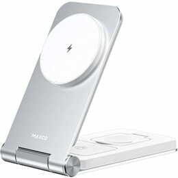 Бездротовий зарядний пристрій Maxco Wireless Charger 3-in-1 15W Grey (MW08)