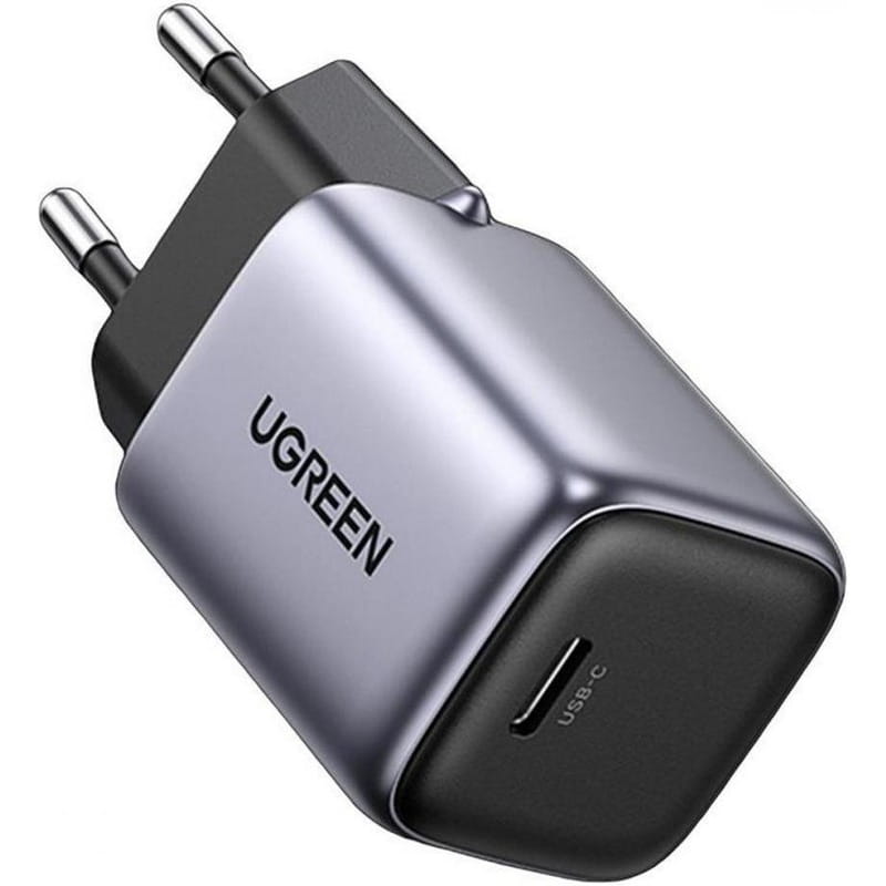 Зарядное устройство Ugreen CD319 GaN 30W Gray + кабель Type-C 1 м (25257)