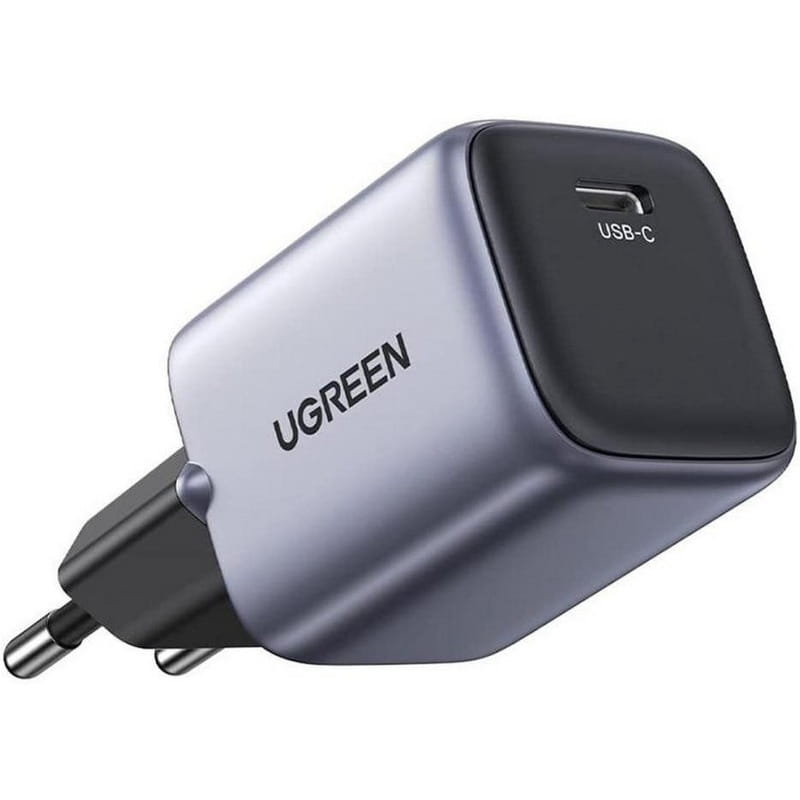 Зарядное устройство Ugreen CD319 GaN 30W Gray + кабель Type-C 1 м (25257)