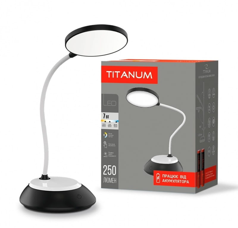 Настольная лампа Titanum 7W Black (TLTF-022B)
