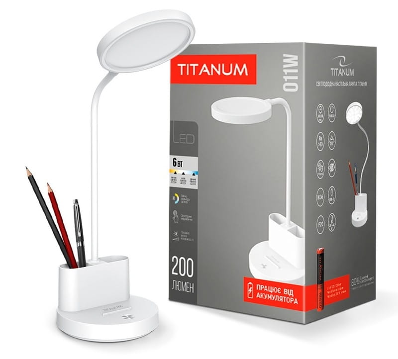 Настольная лампа Titanum 6W White (TLTF-011W)
