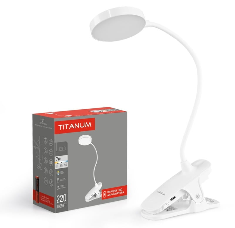 Настільна лампа Titanum 7W White (TLTF-013W)